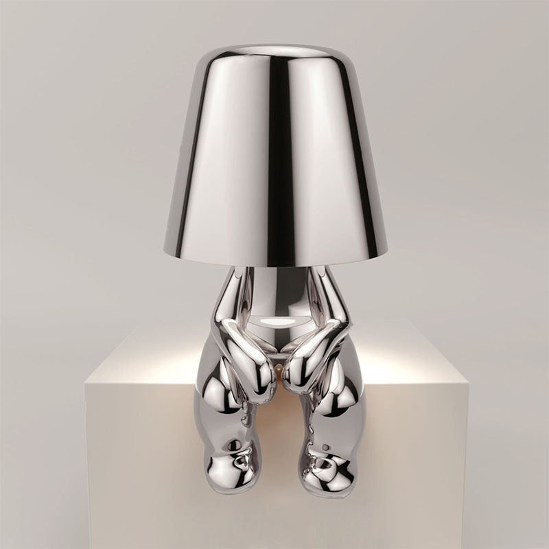 Rechargeable LED table lamp with touch control and modern design