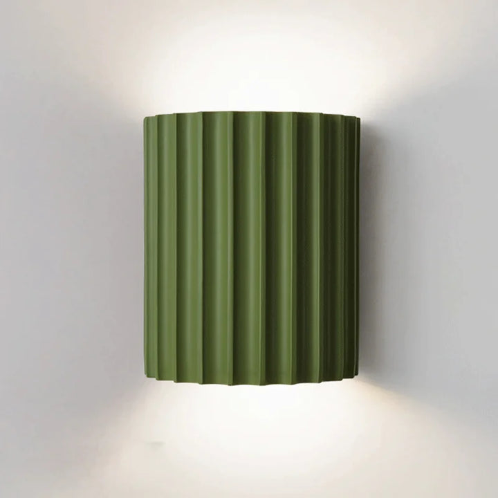 Modern resin wall light with sculptural design