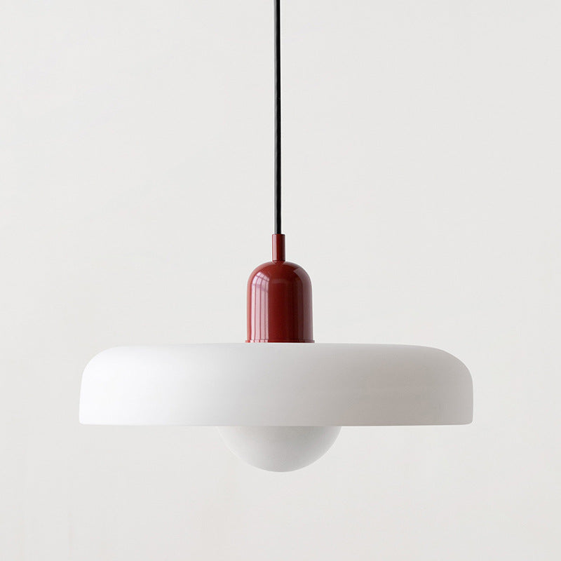 Stained glass Bauhaus-style pendant light with adjustable cable