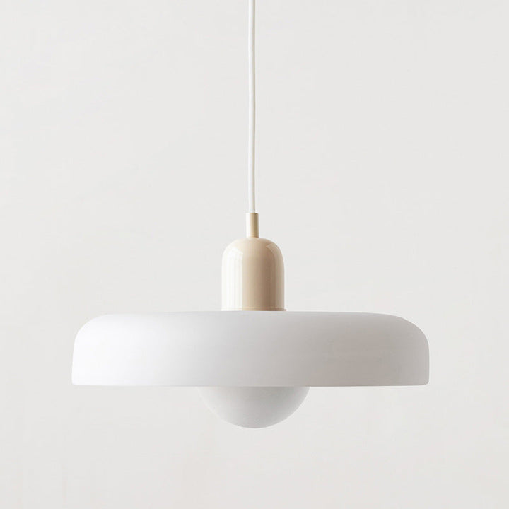 Stained glass Bauhaus-style pendant light with adjustable cable