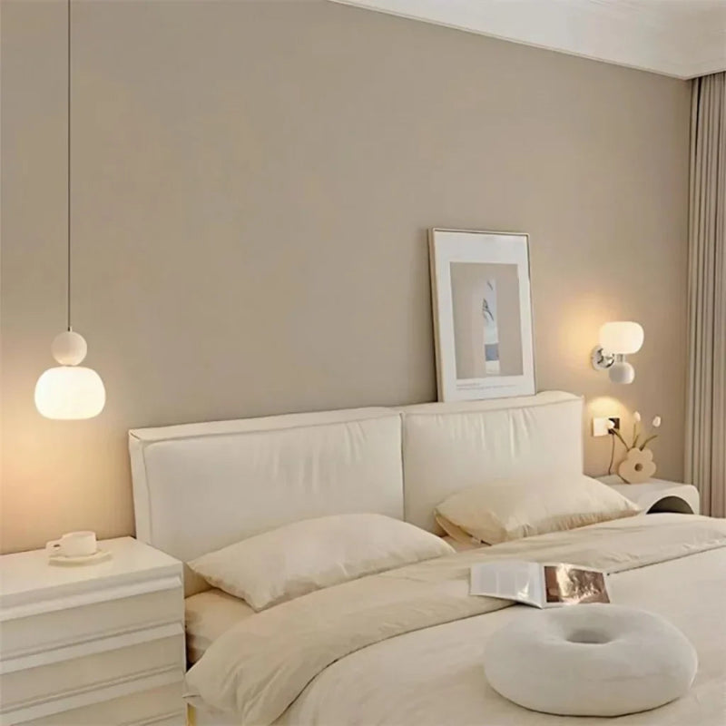 Cream Art Deco pendant light with Bauhaus-inspired design