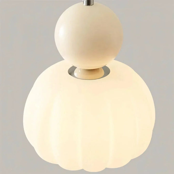 Cream Art Deco pendant light with Bauhaus-inspired design