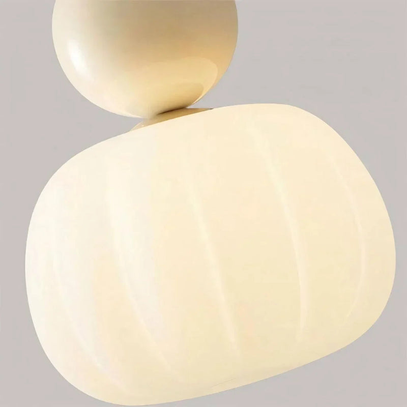 Cream Art Deco pendant light with Bauhaus-inspired design