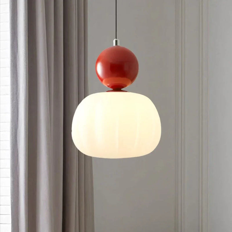Cream Art Deco pendant light with Bauhaus-inspired design
