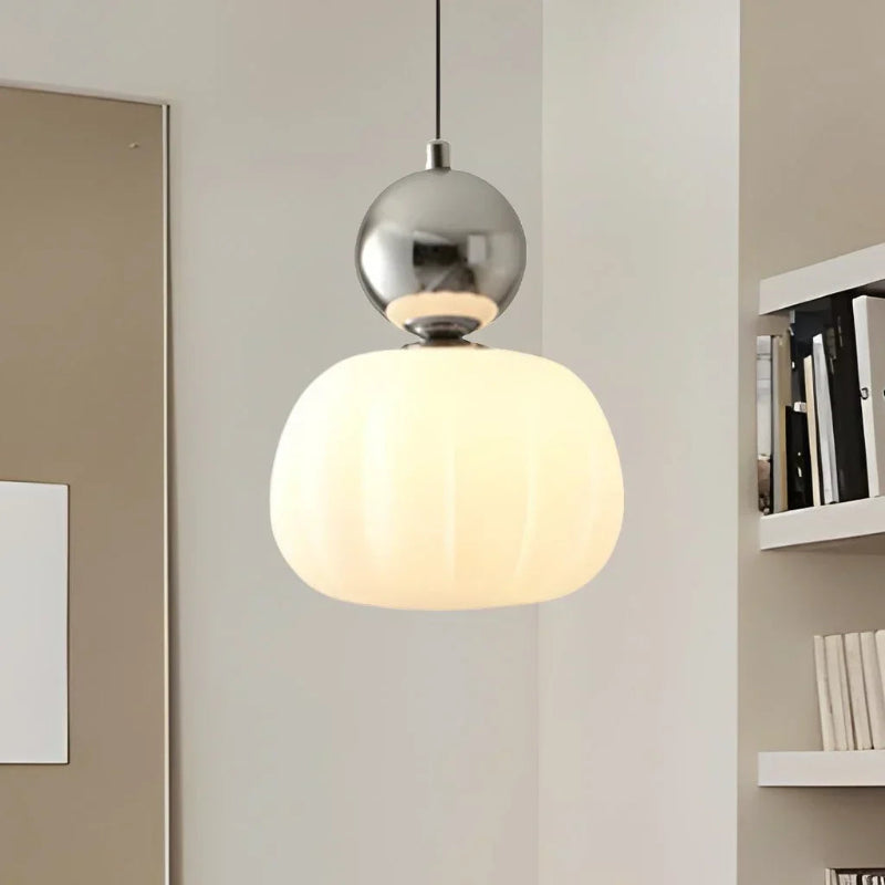 Cream Art Deco pendant light with Bauhaus-inspired design
