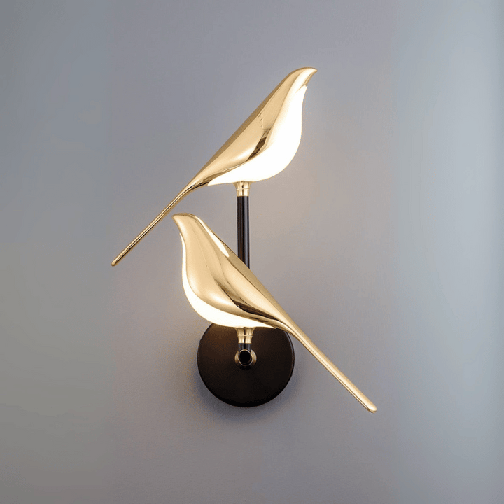 Modern LED bird wall light with nature-inspired design
