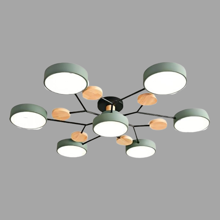 Contemporary LED ceiling light with organic branch design