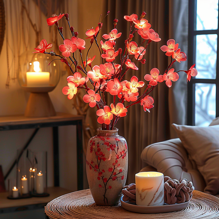 Warm white LED olive branch fairy light for decorative vases