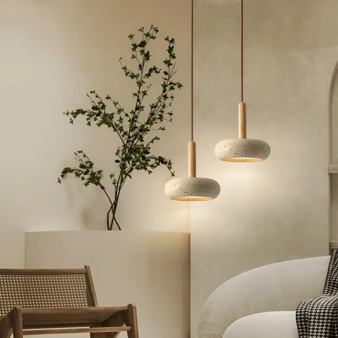 Japanese ceiling lamp – retro-inspired, LED-compatible, height adjustable