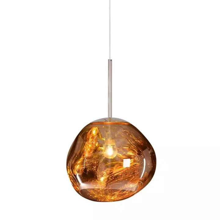 Modern reflective pendant light with melting design