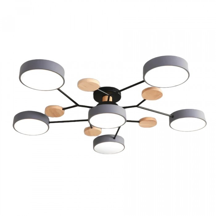 Contemporary LED ceiling light with organic branch design
