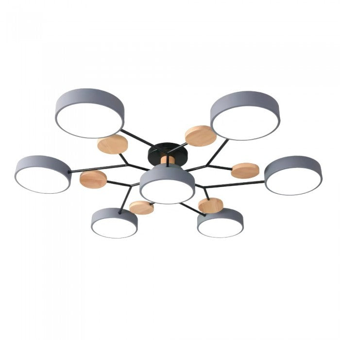 Contemporary LED ceiling light with organic branch design