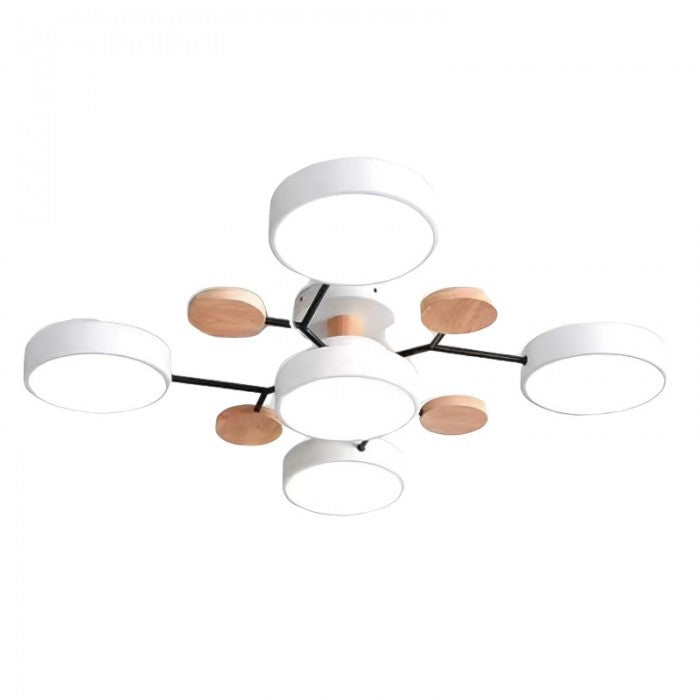Contemporary LED ceiling light with organic branch design