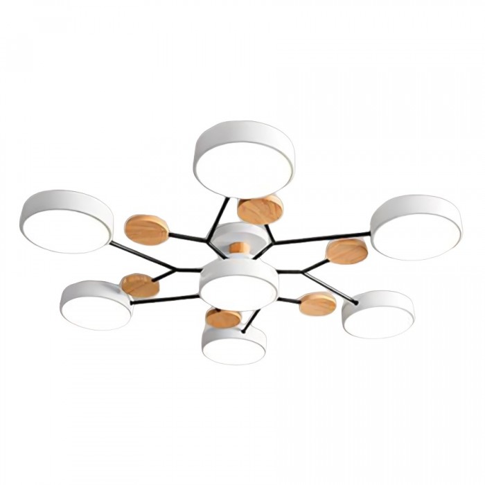 Contemporary LED ceiling light with organic branch design